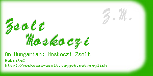 zsolt moskoczi business card